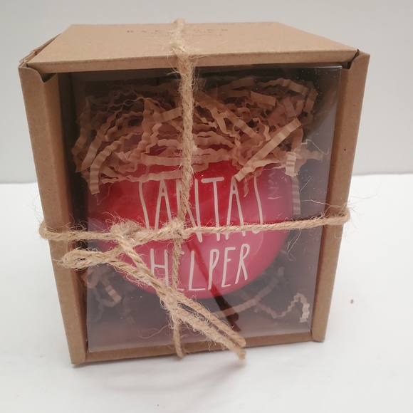 Rae Dunn Ceramic Christmas Ornaments SANTA'S HELPER, NORTH POLE, HOLLY JOLLY NEW - Picture 5 of 5